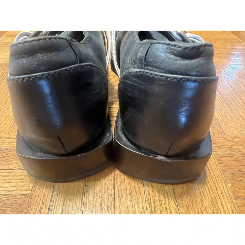 Achilles‎ Ion Gabriel Black Leather Strap Shoes Size 42 Avant-Garde Designer